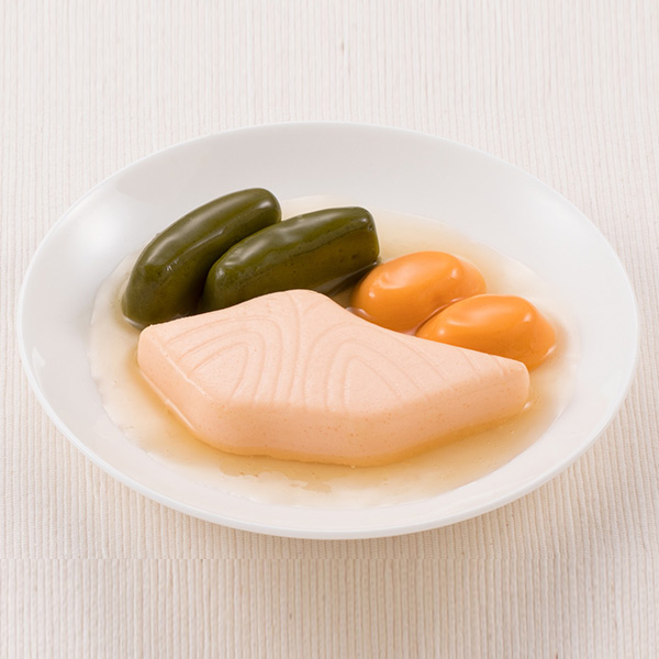 幸福微笑_ 燒三文魚炒蔬菜慕斯