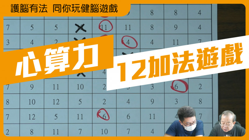 護腦有法 同你玩健腦遊戲(12加法遊戲)