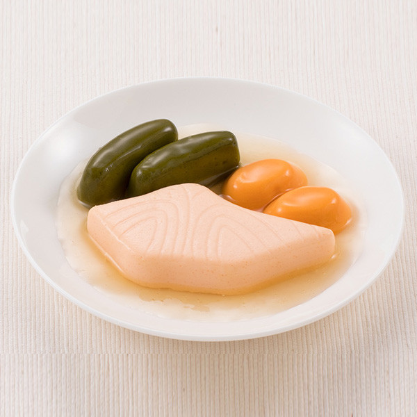 幸福微笑_ 燒三文魚炒蔬菜慕斯